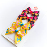 The Colorful Checkmates- Set of 4 Bows